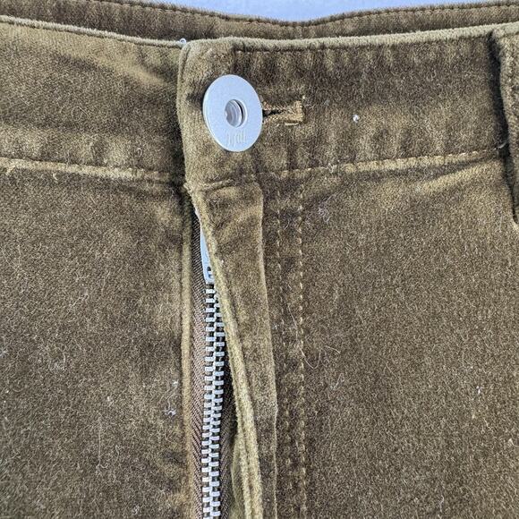 J Jill Women Sz 12P Olive Green Straight Leg Pant Romantic Whimsygoth Academia - Picture 4 of 6